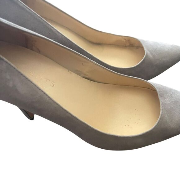 Talbots Women's Size 9 M Gray Leather Suede Pointed Toe 4.5 IN Heels‎ - Picture 4 of 12